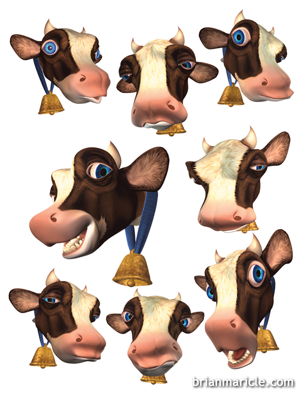 Cow Faces, a collection of morph shapes